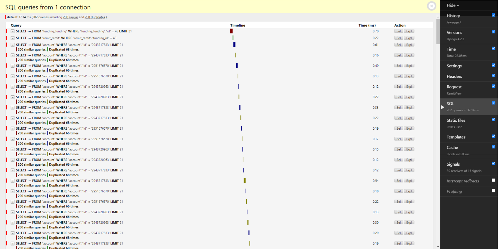 202 queries in 37.14ms